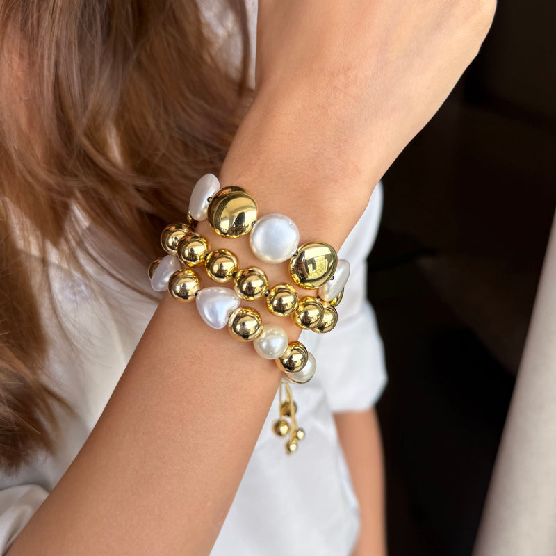 Golden Pearl Harmony Bracelet