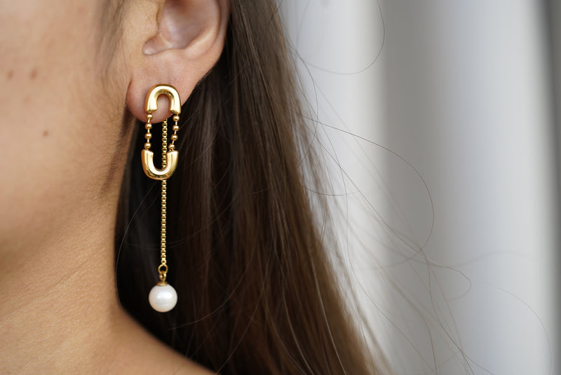 Pearled Pin Earrings