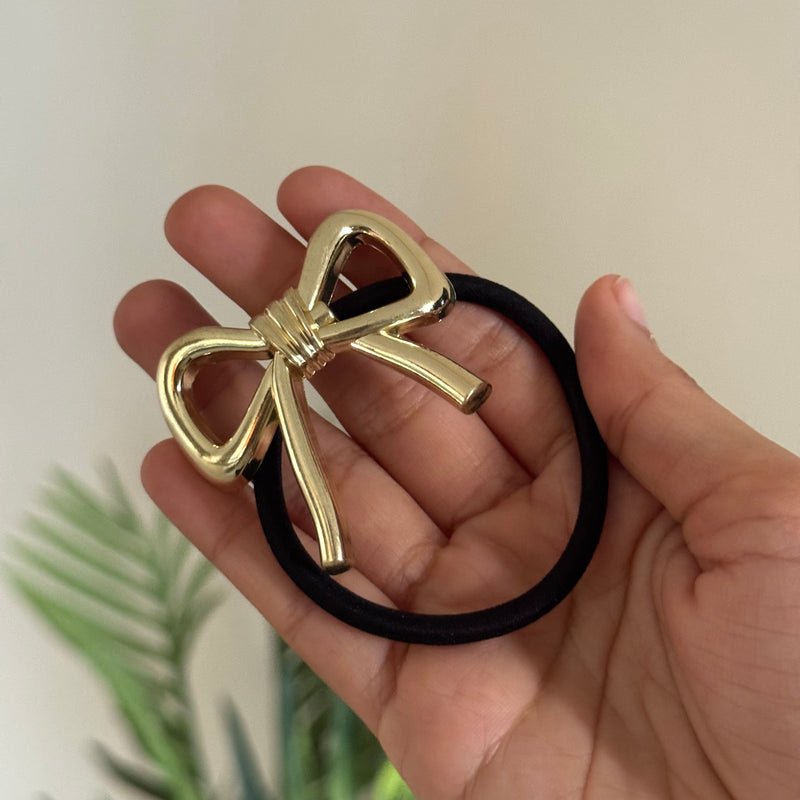 Set of 2 - Gold Glossy Hair Cuffs - Luna & French Retro