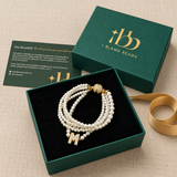 Pearl Studded Initial Magnetic Bracelet (Bestseller)