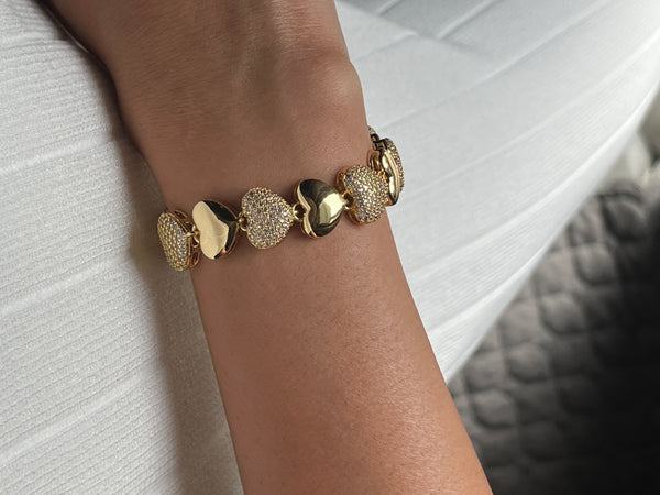 Studded Bubble Heart Bracelet