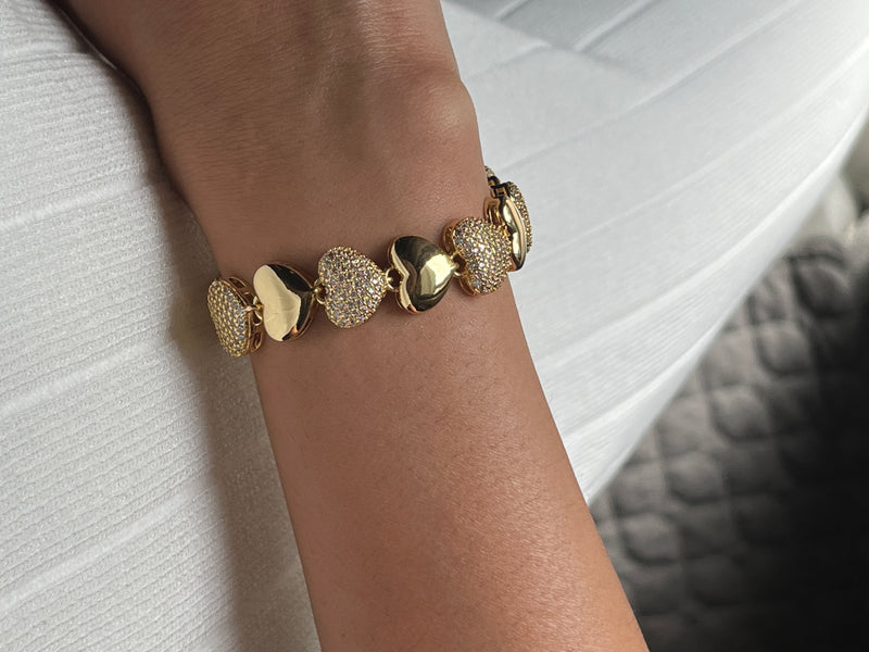 Studded Bubble Heart Bracelet