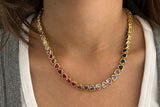 Color my Heart Tennis Necklace