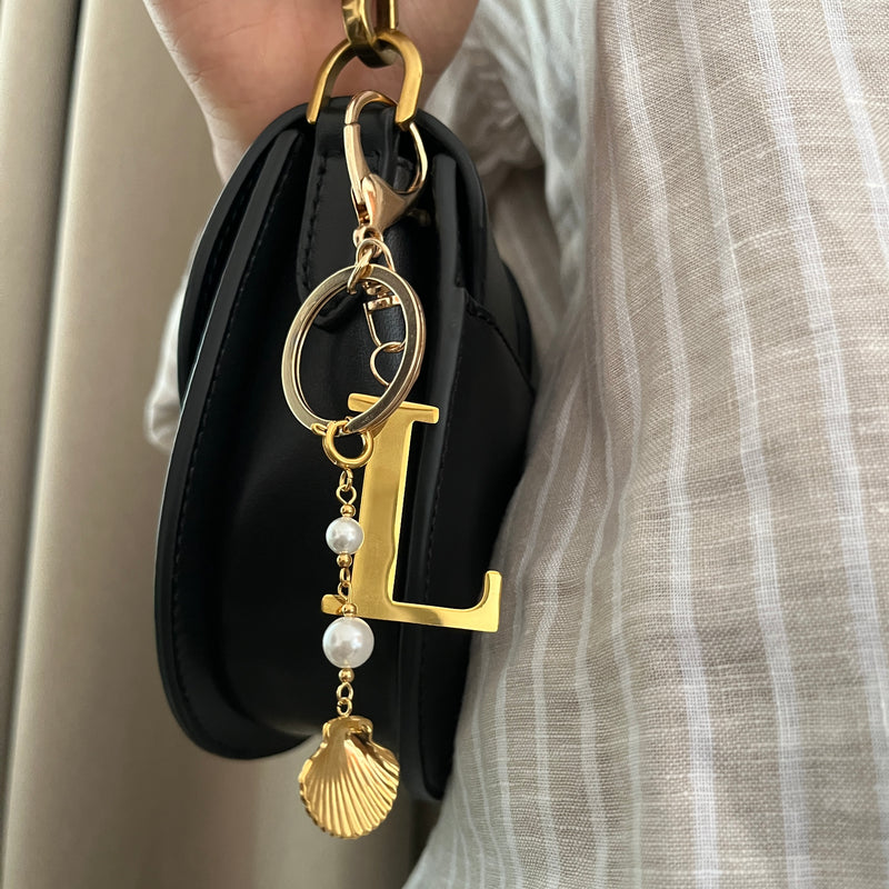 Seaborn Bag Charm with Initial