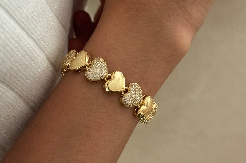 Studded Bubble Heart Bracelet
