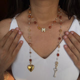 Honeyed Hearts Initial Lariat