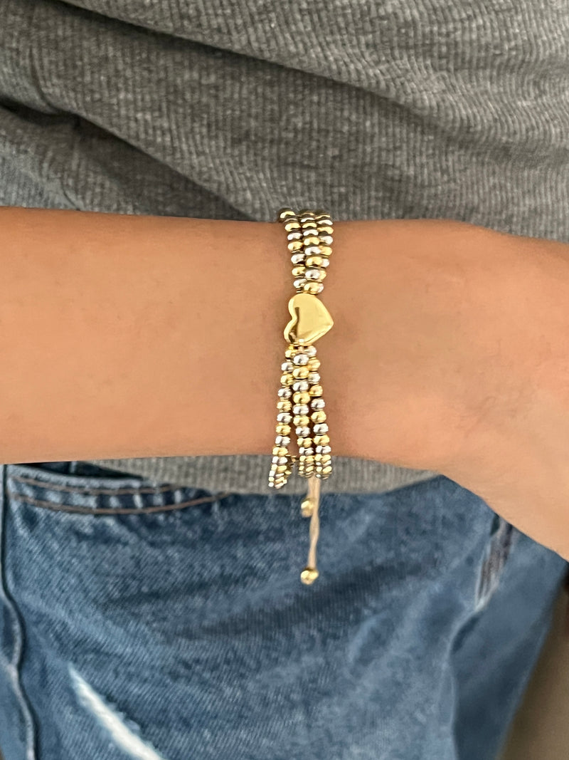 Lily Heart Bracelet