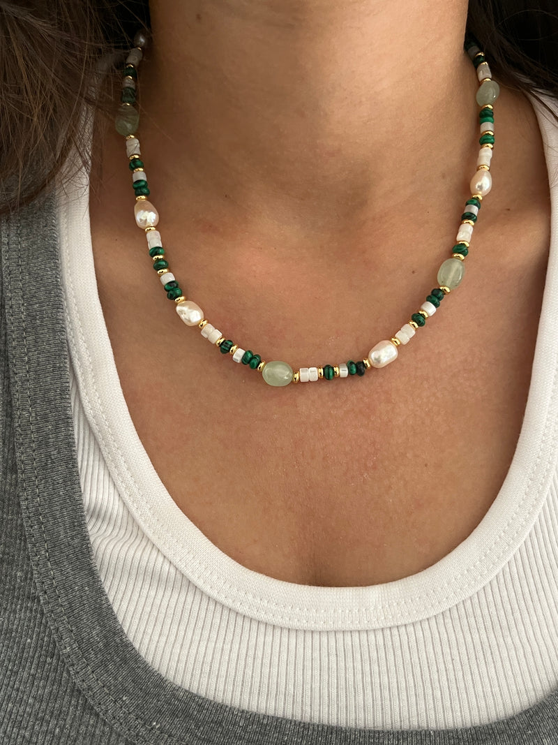 Wild Fern & Pearl Necklace
