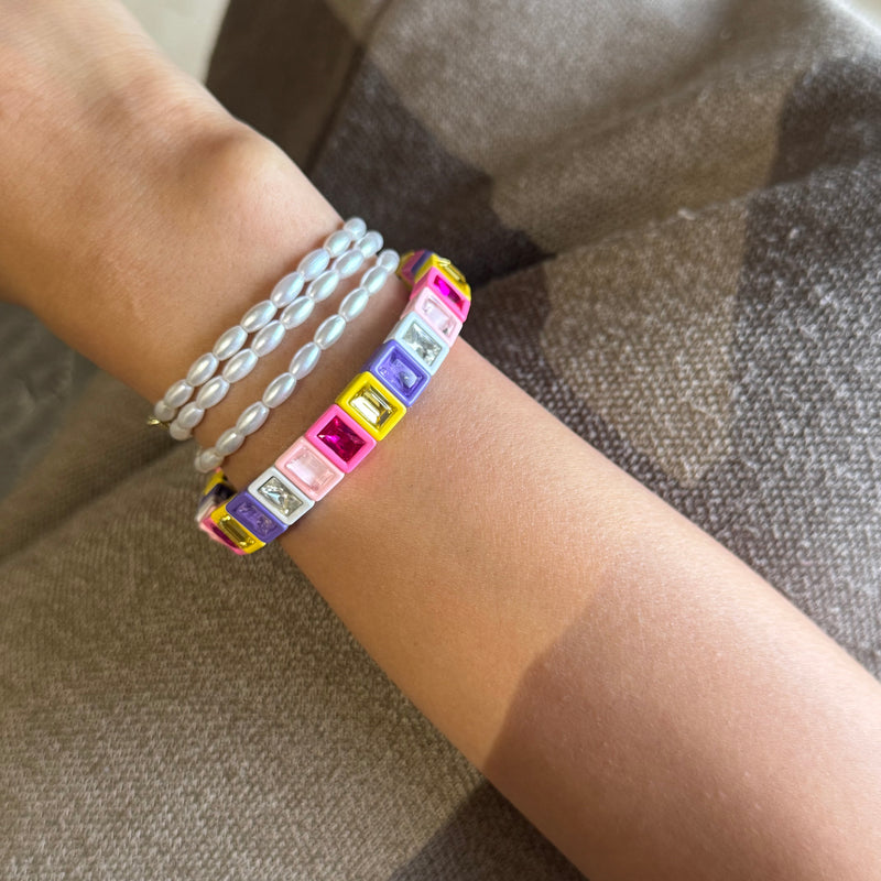 Set of 2 - Jewel Play  Stack - Versa Wrap and Gem Bracelet
