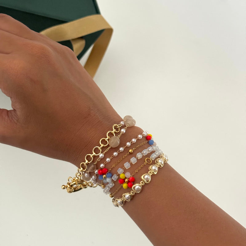 Coral Dreamscape Wrap Bracelet