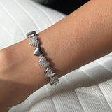 Heartline Silver Bracelet