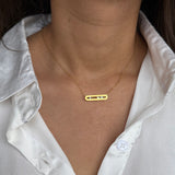 Minimal Bar Sparkle Necklace