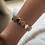 Scarlet Bubble Heart Bracelet