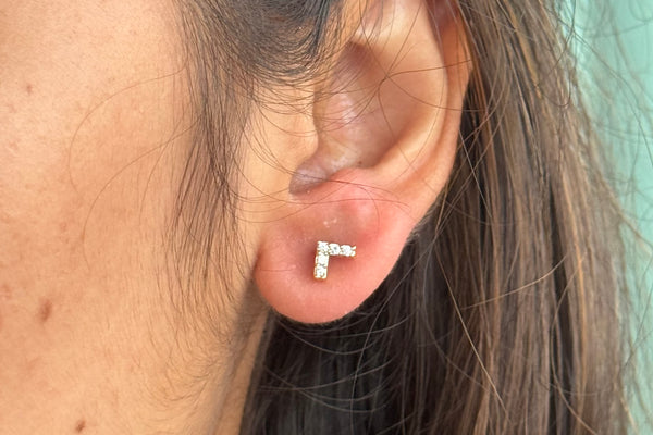 Mini V Studs - Pair