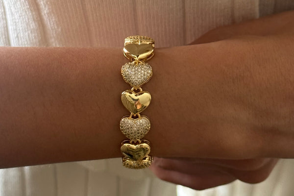 Studded Bubble Heart Bracelet