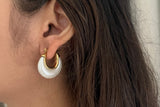 Pearl hoop earrings