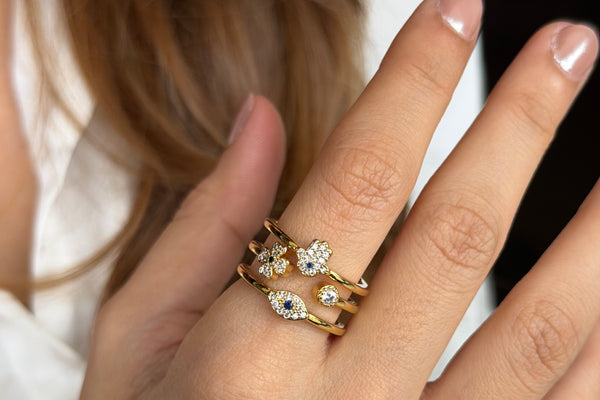 Evil Eye Stack Ring