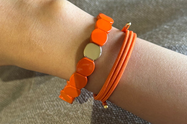 Set of 2 - Citrus Pop Stack - Halo and Candy Bracelet