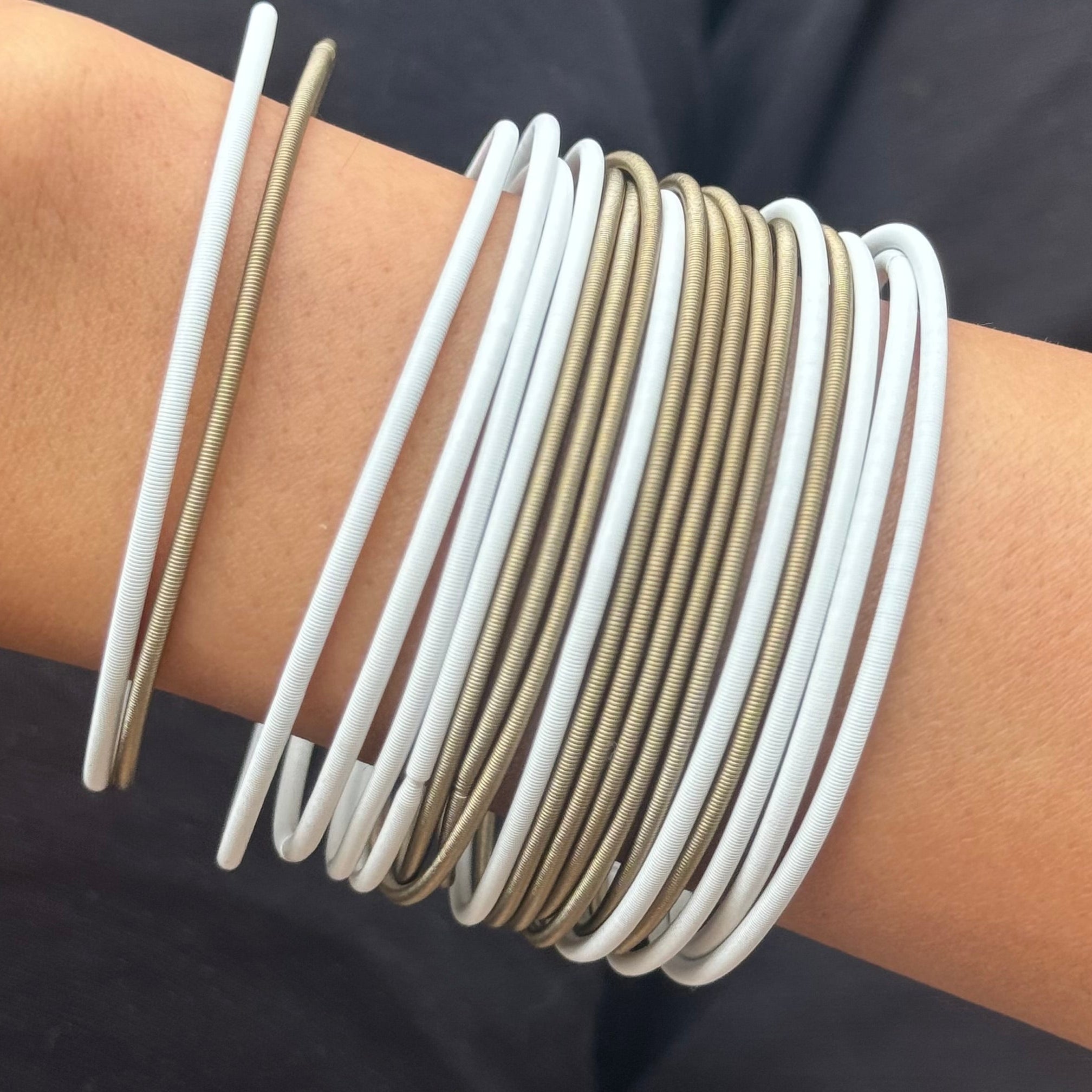String Bracelet Stack Guitar String Bracelet Stack - Set of 10 – I Blame Beads