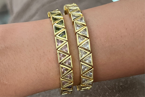 Iced Out Triangular Tennis Bracelet