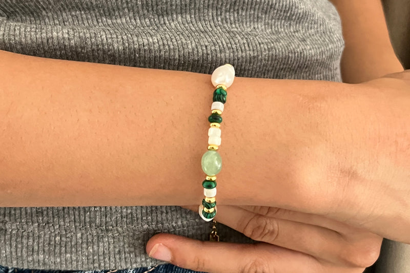 Wild Fern & Pearl Bracelet