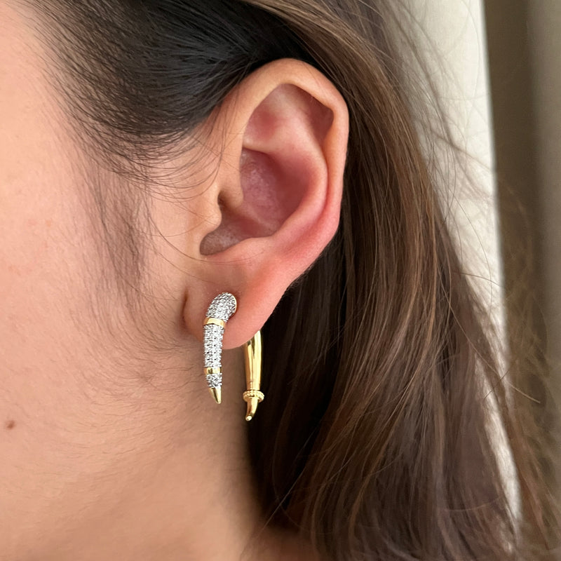 Pave Claw Earrings