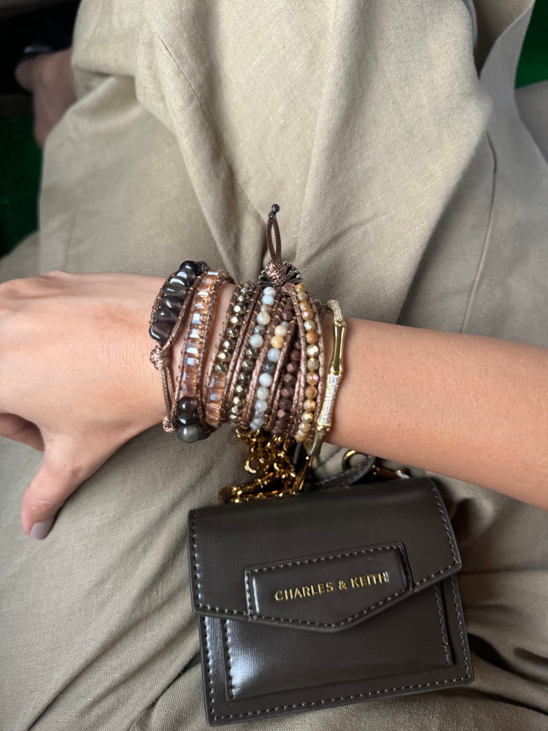 Champagne Beaded Wrap Bracelet (Bestseller)