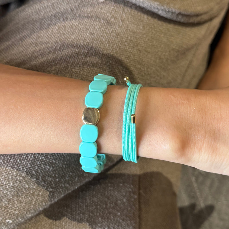 Set of 2 - Fresh Tide Stack - Halo and Candy Bracelet