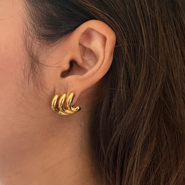 Wave Stack Earrings