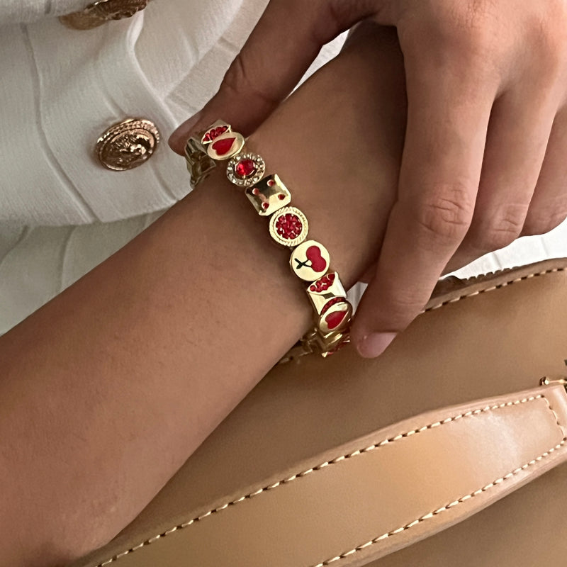 Red Charm Me Bracelet
