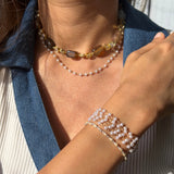 Three way Pearl & Beaded Magnetic necklace/bracelet