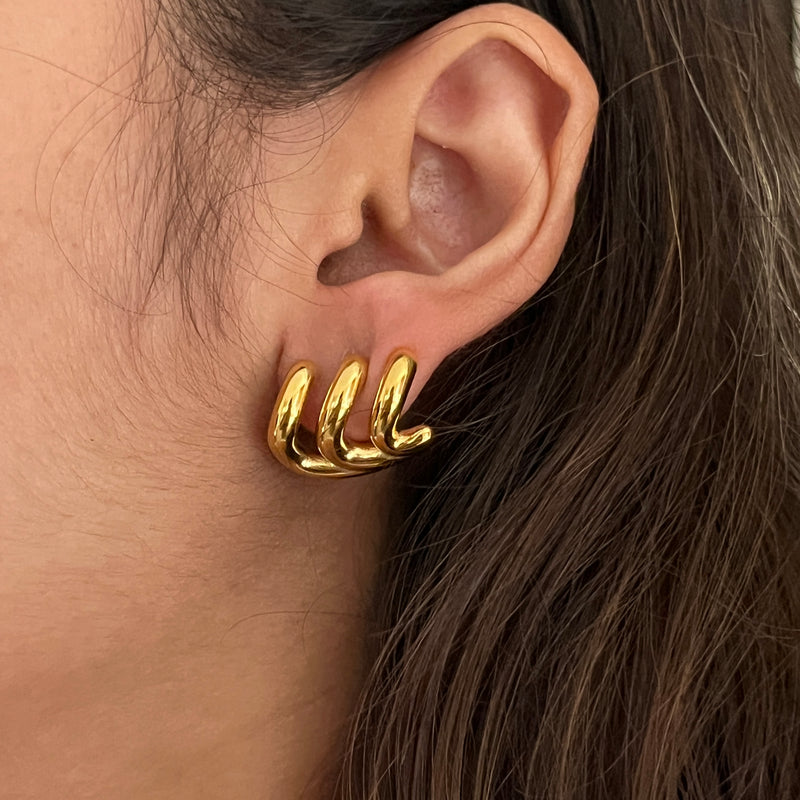 Wave Stack Earrings