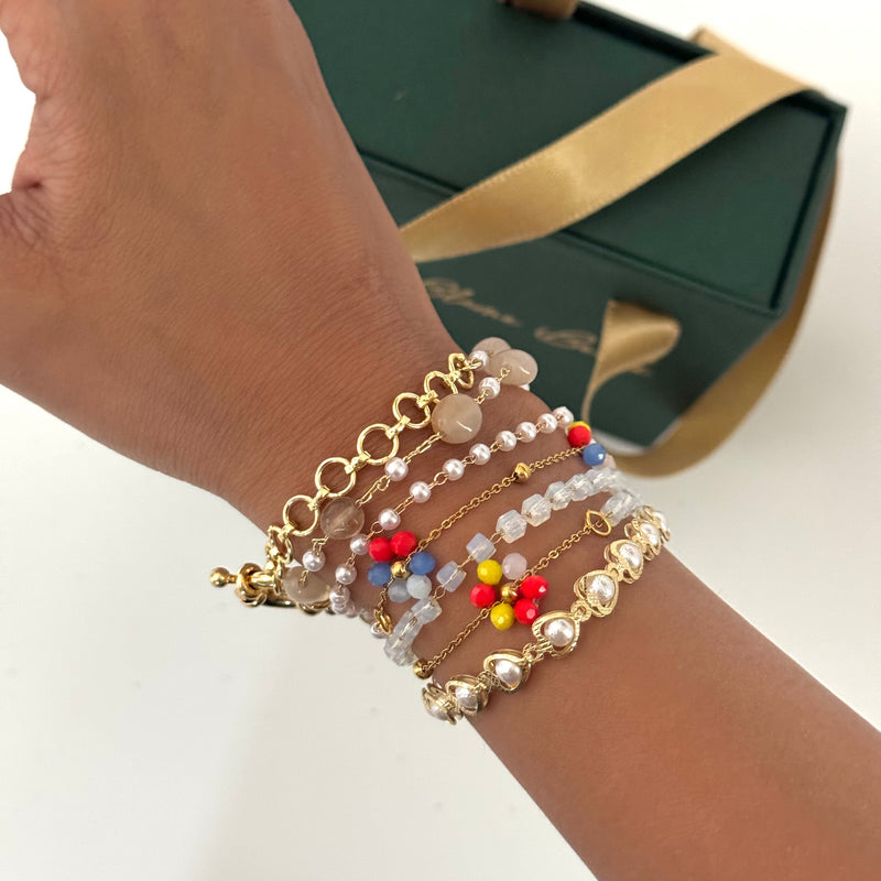 Coral Dreamscape Wrap Bracelet