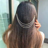 Three Layer Pearl Hair Chain