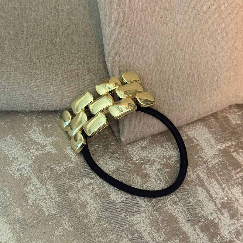 Gold Glossy Luna Chain Hair Cuff
