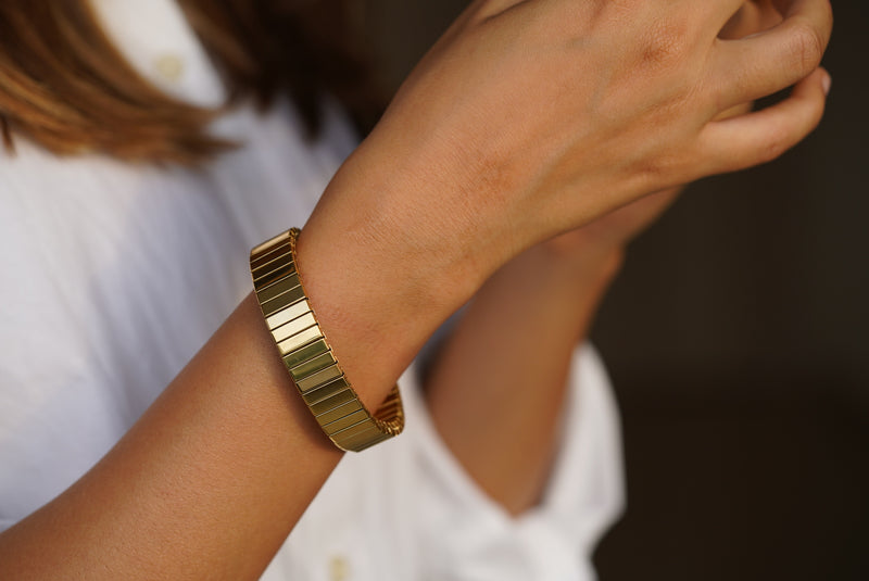 Set of 4:Luster Bracelet, Studded stackable cuff, Arrow Studded Cuff, Signature Bangle Cuff