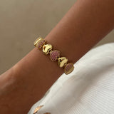 Scarlet Bubble Heart Bracelet