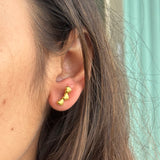 S925 Hearts Climber Studs