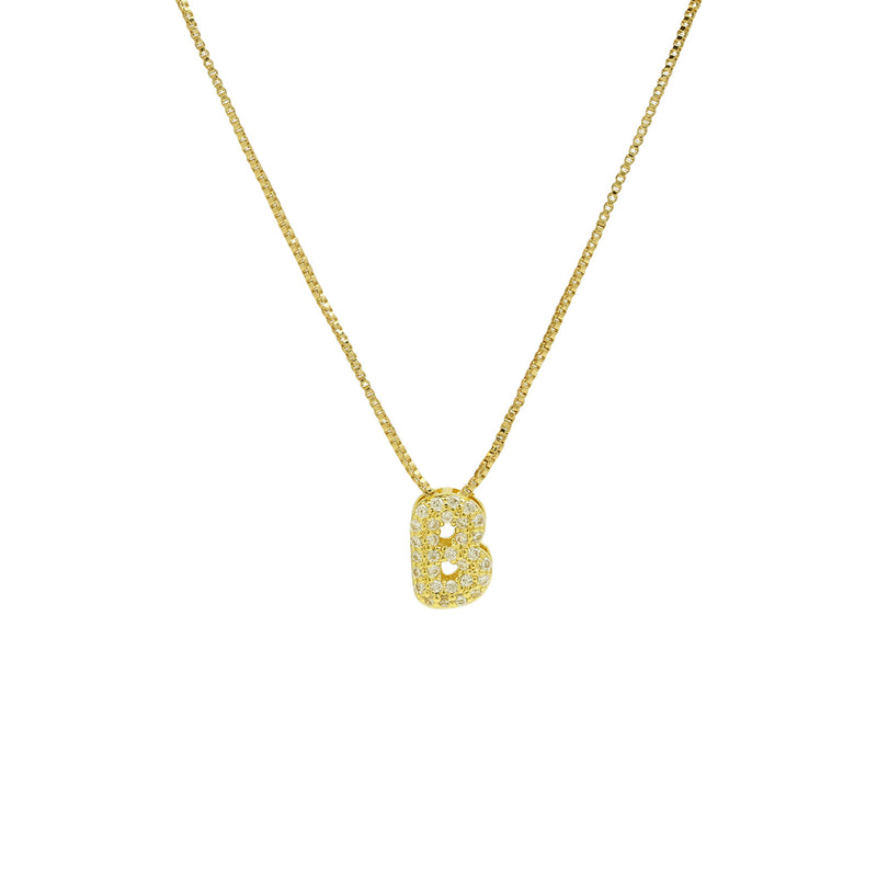 Mini Bubble Initial Name Necklace  (Bestseller) (Due to high demand ships after 8 business days)