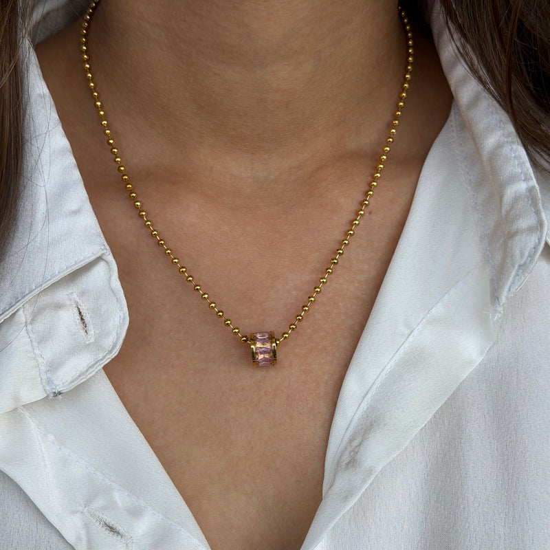 Pink Prism Necklace