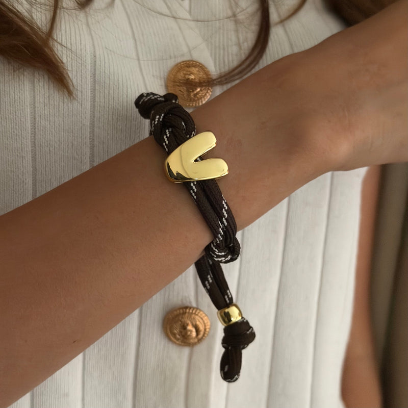 Bold Initial Braid Bracelet