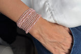 Rosewater Crystals Beaded Bracelet with Magnetic Closure
