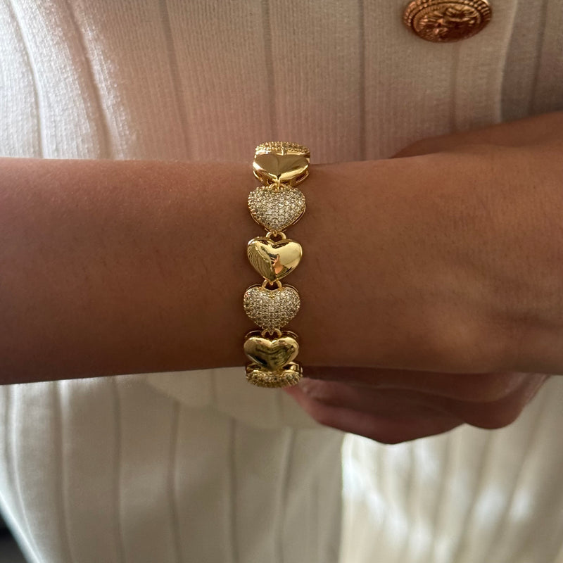 Studded Bubble Heart Bracelet
