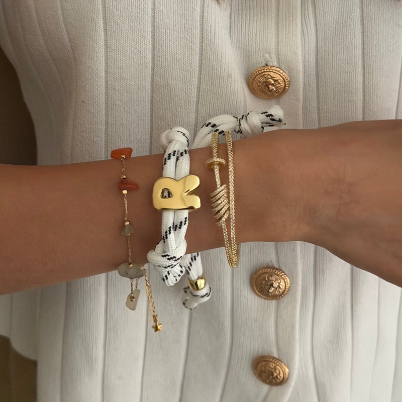 Bold Initial Braid Bracelet