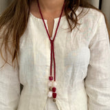 Crimson Red Single Line Lariat
