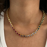 Color my Heart Tennis Necklace