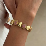 Scarlet Bubble Heart Bracelet