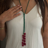 Emerald Flame Single Line Lariat