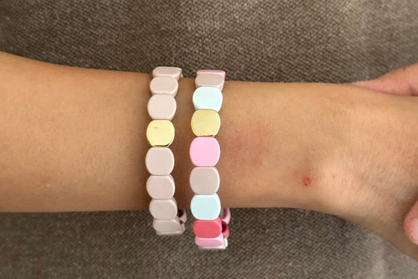 Set of 2 - Blush Pink Candy Stack