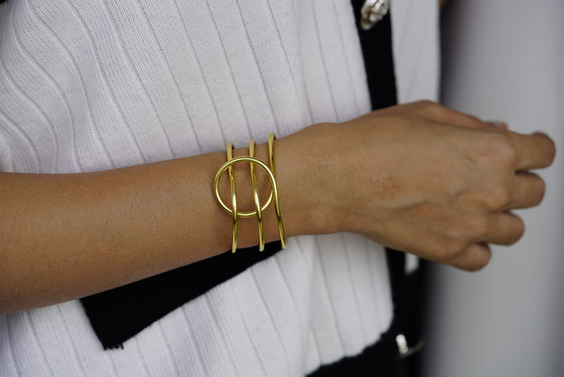 Spaced out statement bracelet